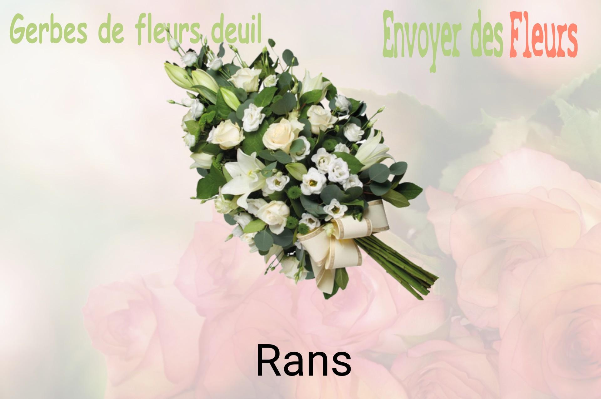 Gerbe de fleurs de deuil livrée à Rans
